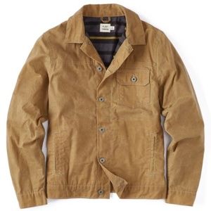 Flint and Tinder Men’s Flannel Lined Waxed Trucker Jacket Size Small Field Tan